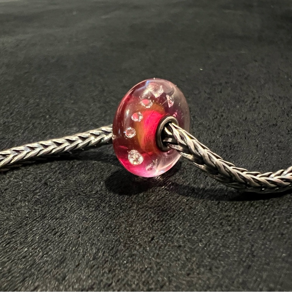 Trollbeads Universal Diamond Bead, Pink